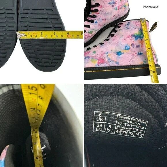 Dr. Martens Sheridan Pink Confetti Suede Lace-Up Boots Women’s Size 8 NEW!! - Picture 16 of 16